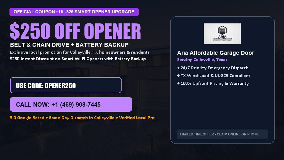 Aria Affordable Garage Door $250 OFF Premium LiftMaster Opener Installation
